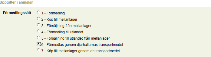 26 (35) De döda djuren anmäls per djurgrupp. Dödsorsak och bortskaffningssätt finns på rullgardinsmenyn. Spara genom att trycka på knappen.