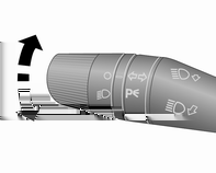 Blinkers Dimljus fram Dimbakljus Belysning 95 Spaken uppåt Spaken neråt : höger blinker : vänster blinker Om spaken förs förbi motståndet tänds blinkerssignalen konstant.