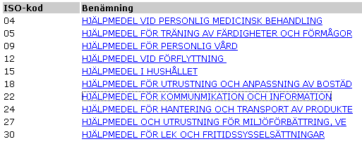 16 3 Varukatalog Klicka på Varukatalog i menyn 3.1 Sök artikel via Varukatalog Sök artiklar inom olika produktområden / Isokod.