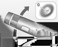 104 Belysning Blinkers Slå av blinkern genom att flytta spaken till sitt ursprungsläge manuellt.