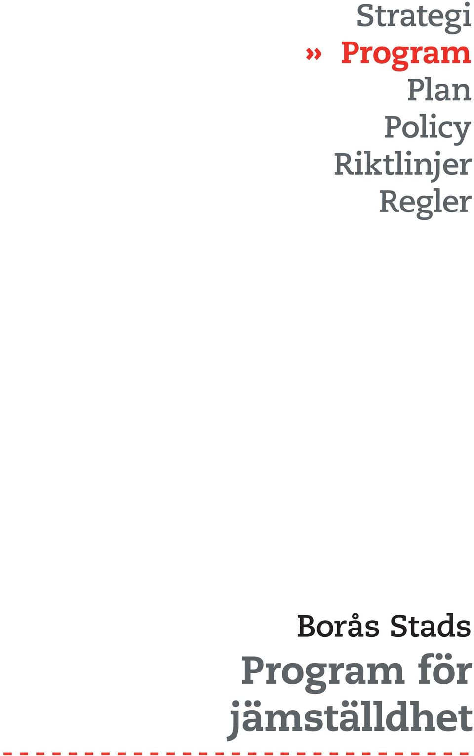 Borås Stads Program för