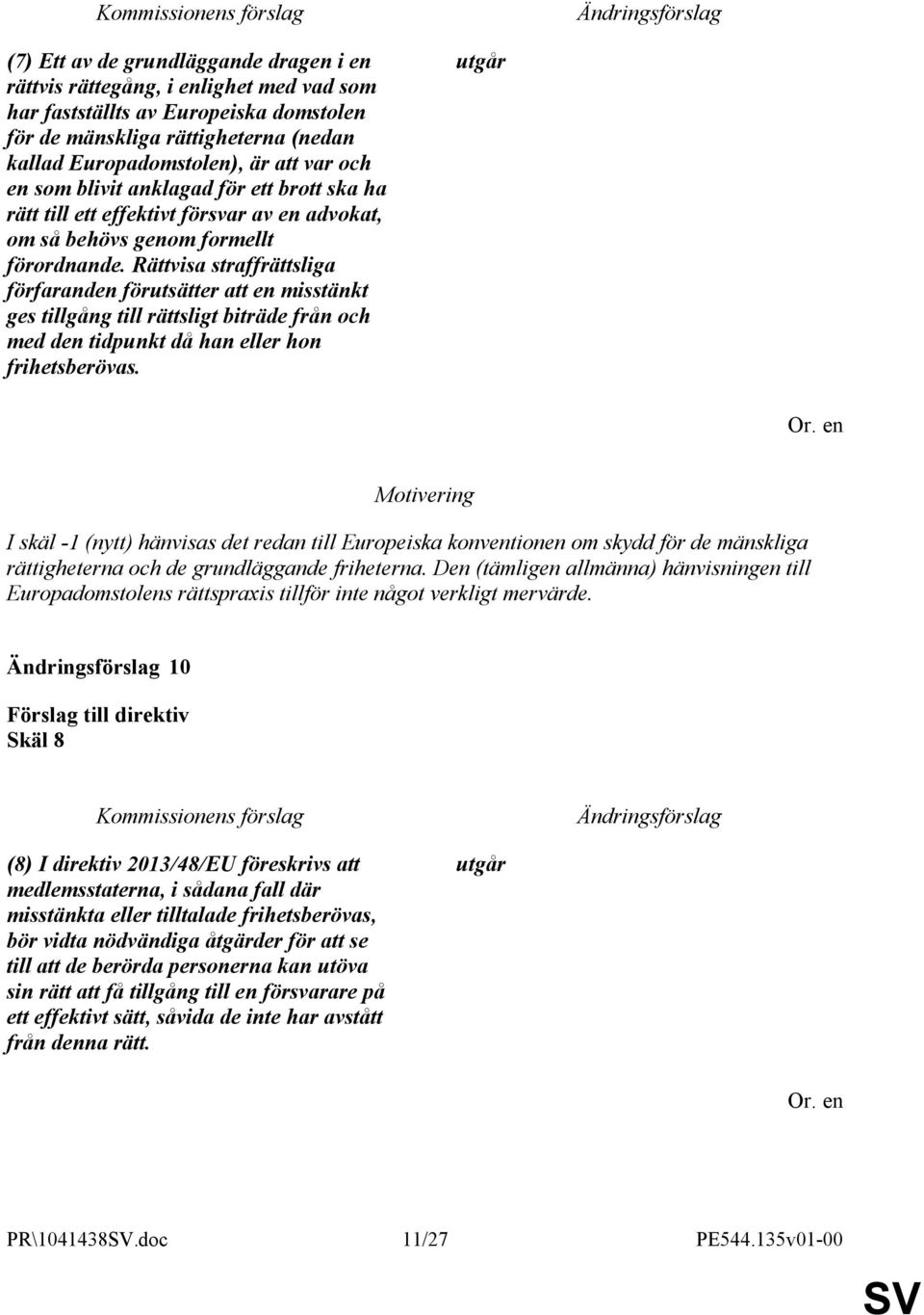 Rättvisa straffrättsliga förfaranden förutsätter att en misstänkt ges tillgång till rättsligt biträde från och med den tidpunkt då han eller hon frihetsberövas.