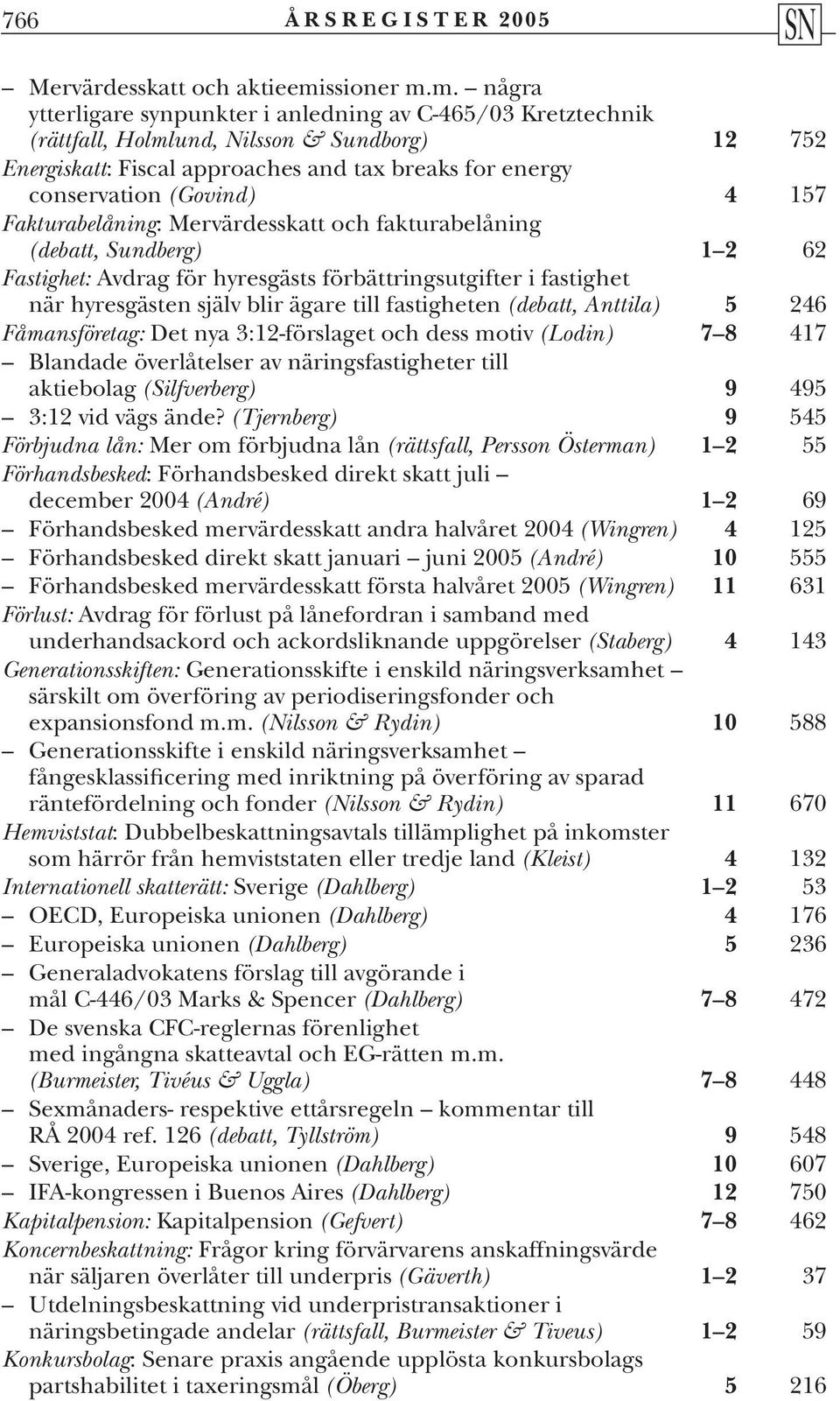 m. några ytterligare synpunkter i anledning av C-465/03 Kretztechnik (rättfall, Holmlund, Nilsson & Sundborg) 12 752 Energiskatt: Fiscal approaches and tax breaks for energy conservation (Govind) 4