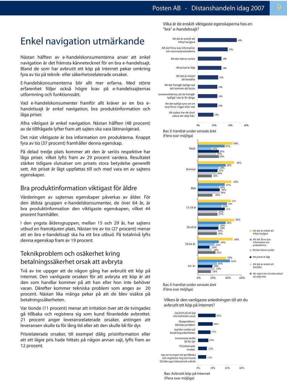 Med större erfarenhet följer också högre krav på e-handelssajternas utformning och funktionssätt.