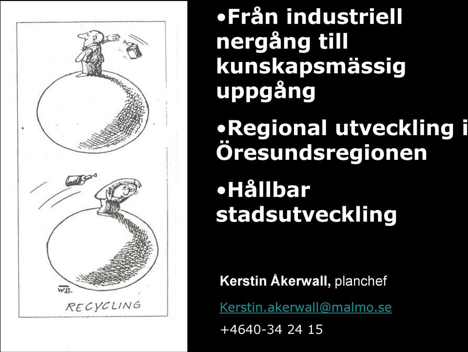 Öresundsregionen Hållbar stadsutveckling