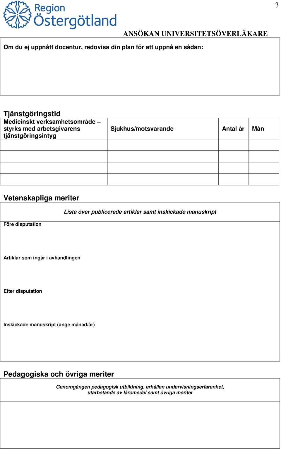 artiklar samt inskickade manuskript Artiklar som ingår i avhandlingen Efter disputation Inskickade manuskript (ange månad/år)