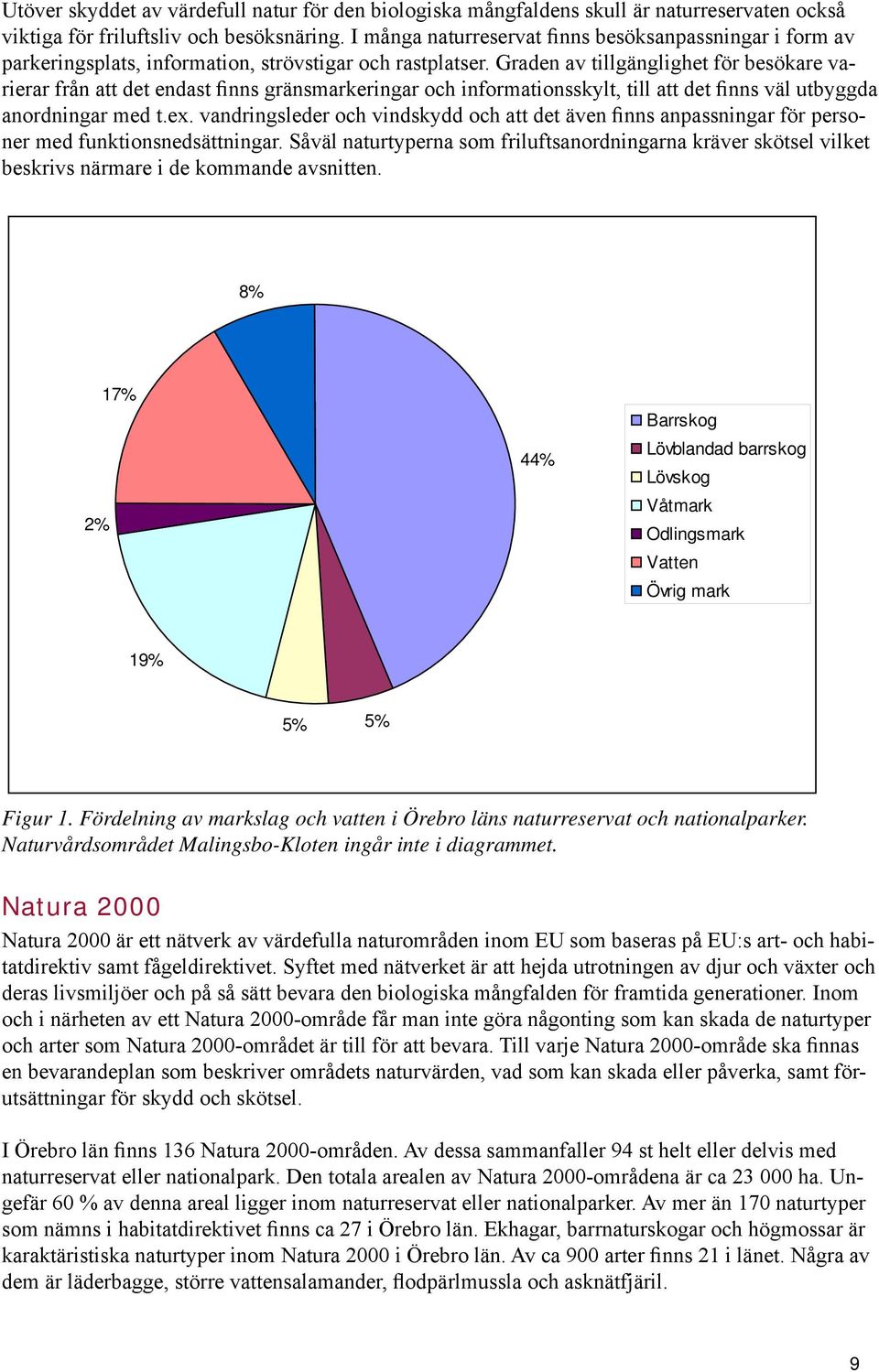 Graden av tillgänglighet för besökare varierar från att det endast finns gränsmarkeringar och informationsskylt, till att det finns väl utbyggda anordningar med t.ex.