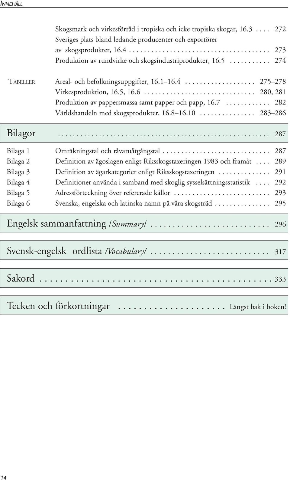 5, 16.6.............................. 280, 281 Produktion av pappersmassa samt papper och papp, 16.7............ 282 Världshandeln med skogsprodukter, 16.8 16.10............... 283 286 Bilagor.