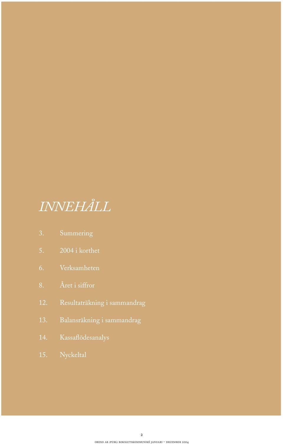 Resultaträkning i sammandrag 13.