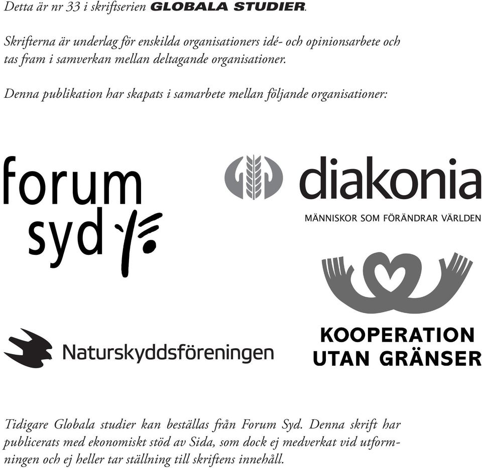 deltagande organisationer.