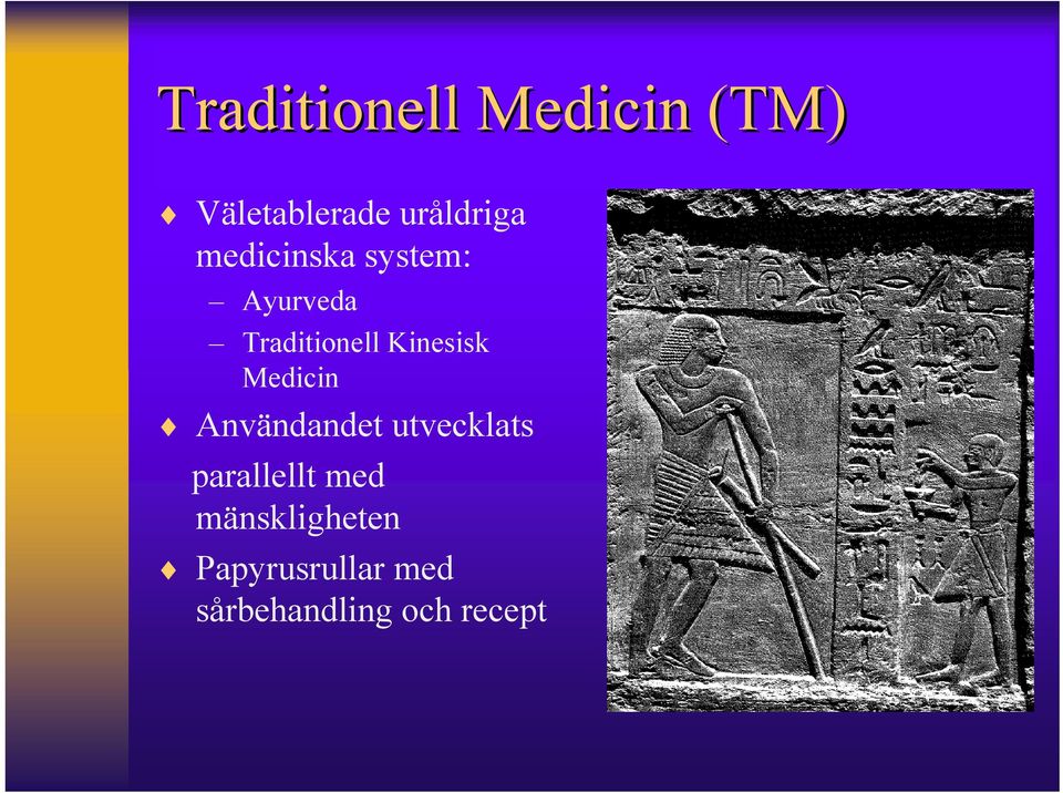 Medicin Användandet utvecklats parallellt med