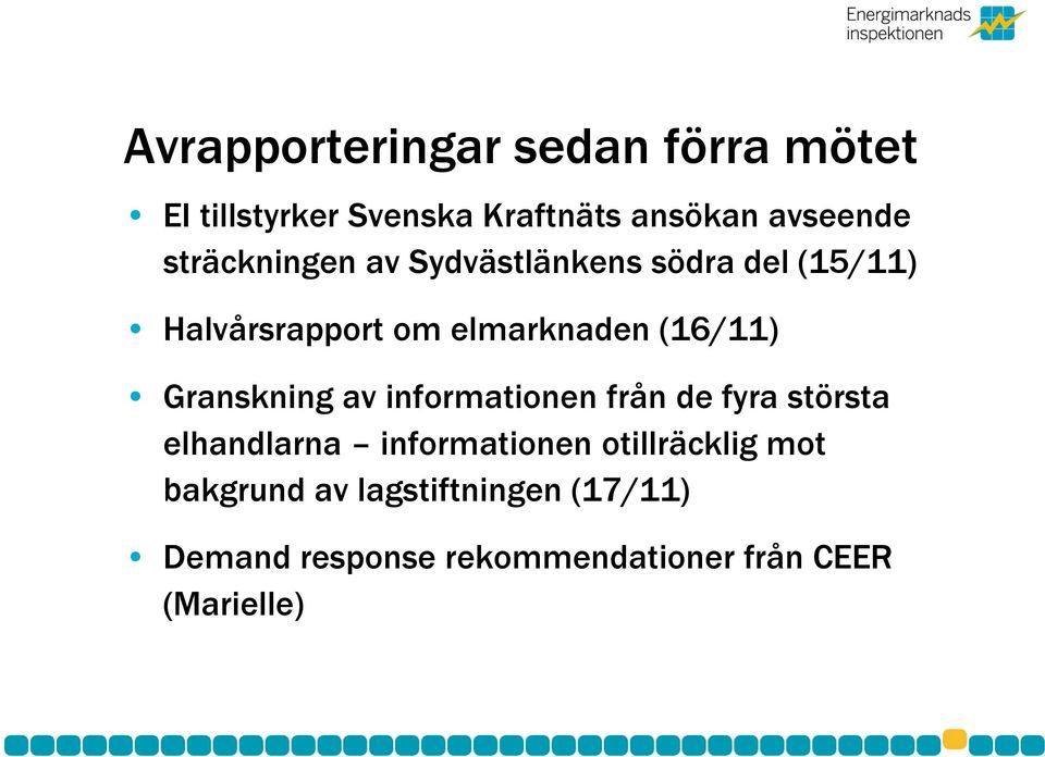 Granskning av informationen från de fyra största elhandlarna informationen otillräcklig