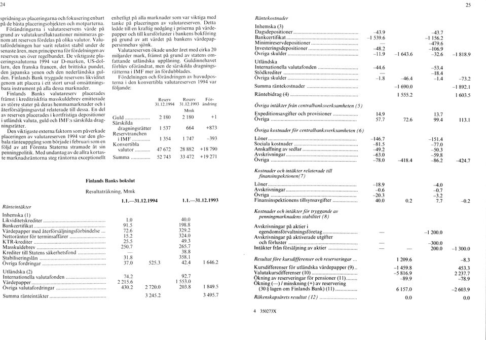 Valutafördelningen har varit relativt stabil under de senaste åren, men principerna för fördelningen av reserven ses över regelbundet.