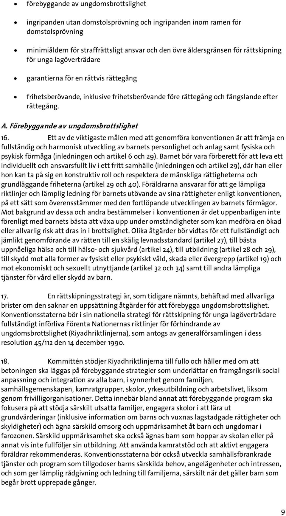 Förebyggande av ungdomsbrottslighet 16.