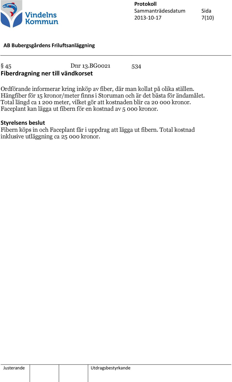 Hängfiber för 15 kronor/meter finns i Storuman och är det bästa för ändamålet.