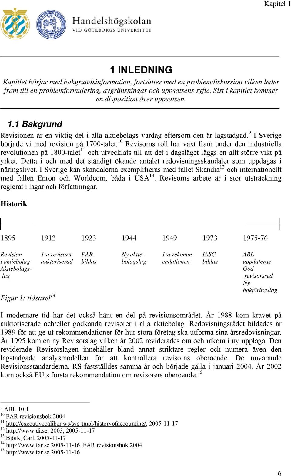 10 Revisorns roll har växt fram under den industriella revolutionen på 1800-talet 11 och utvecklats till att det i dagsläget läggs en allt större vikt på yrket.