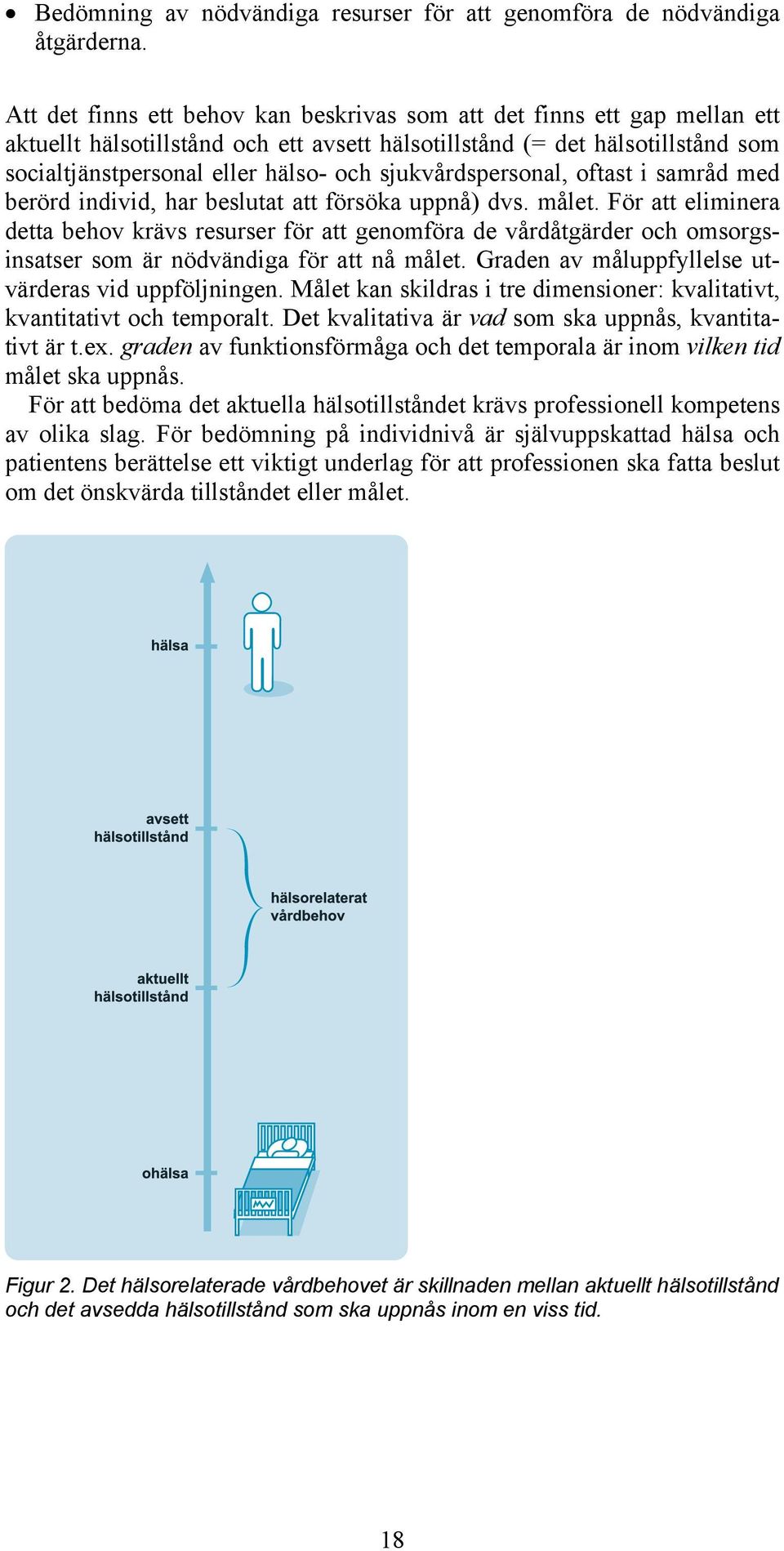 sjukvårdspersonal, oftast i samråd med berörd individ, har beslutat att försöka uppnå) dvs. målet.