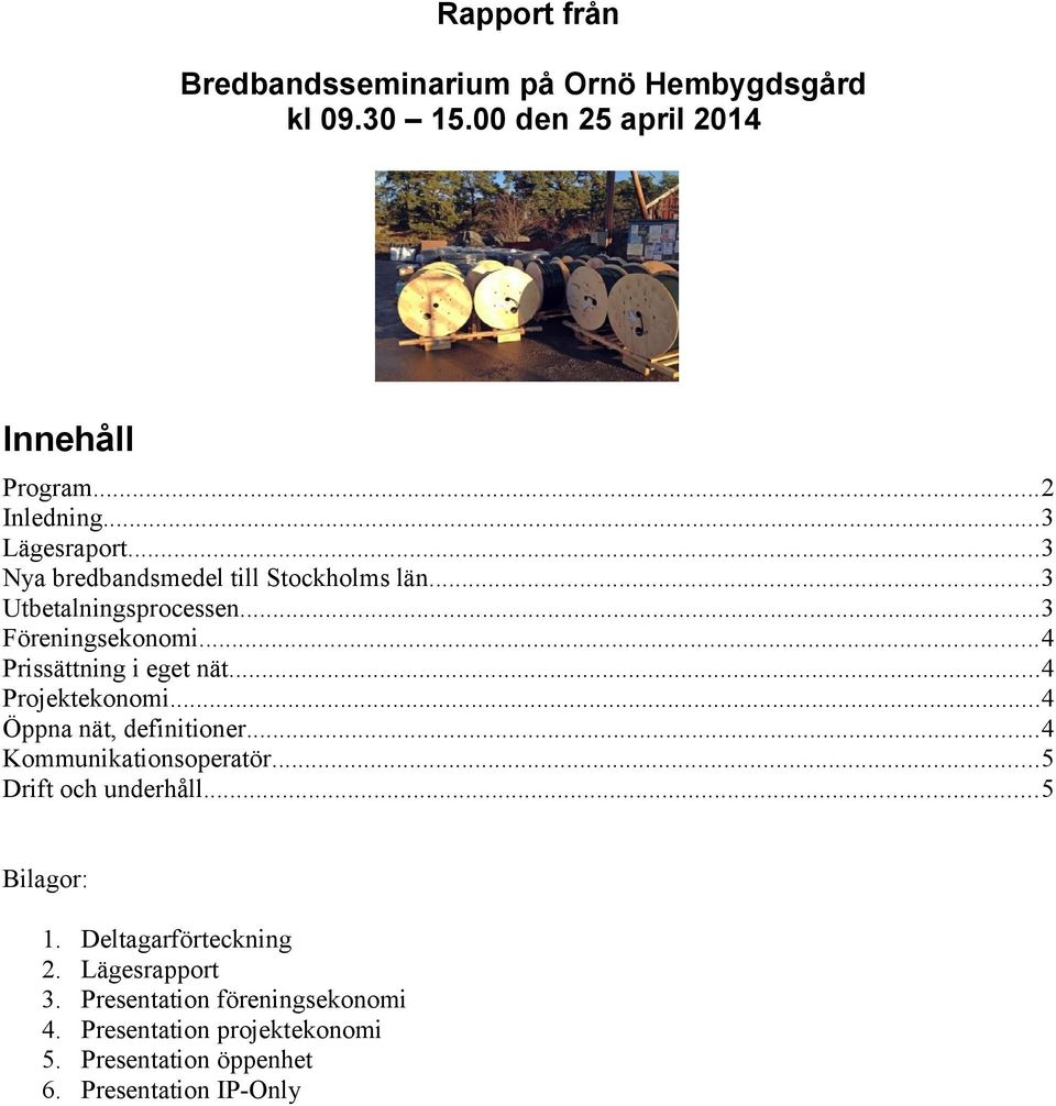 ..4 Prissättning i eget nät...4 Projektekonomi...4 Öppna nät, definitioner...4 Kommunikationsoperatör...5 Drift och underhåll.