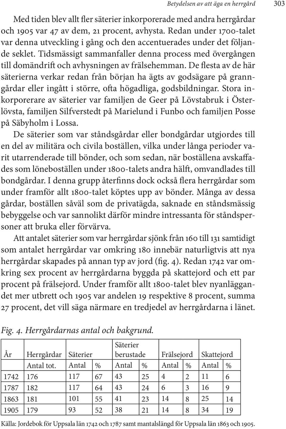 Tidsmässigt sammanfaller denna process med övergången till domändrift och avhysningen av frälsehemman.