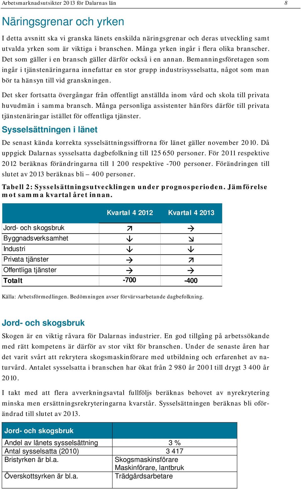 Bemanningsföretagen som ingår i tjänstenäringarna innefattar en stor grupp industrisysselsatta, något som man bör ta hänsyn till vid granskningen.