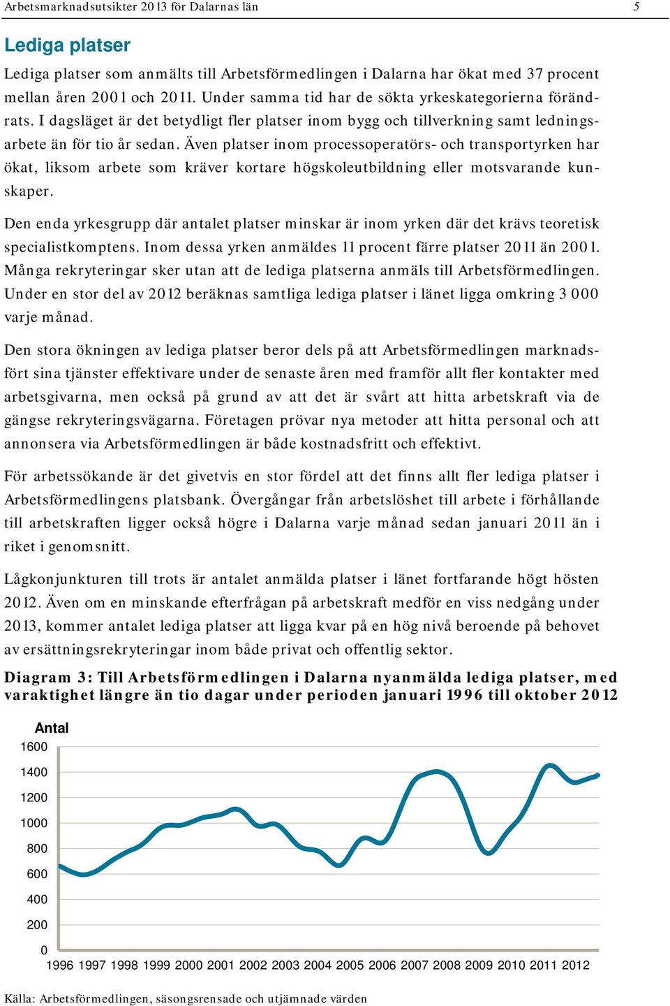 Även platser inom processoperatörs- och transportyrken har ökat, liksom arbete som kräver kortare högskoleutbildning eller motsvarande kunskaper.