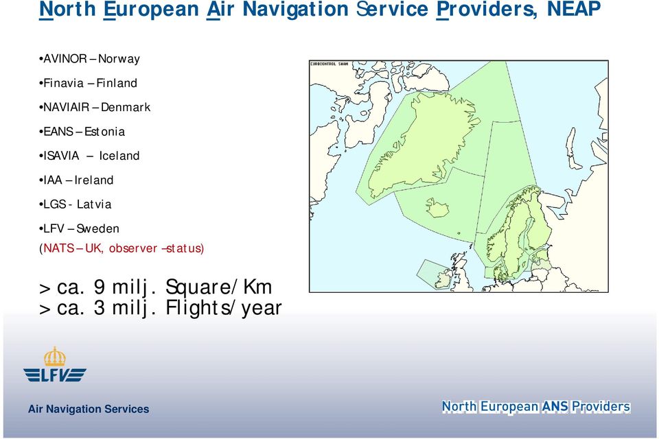 Iceland IAA Ireland LGS - Latvia LFV Sweden (NATS UK,