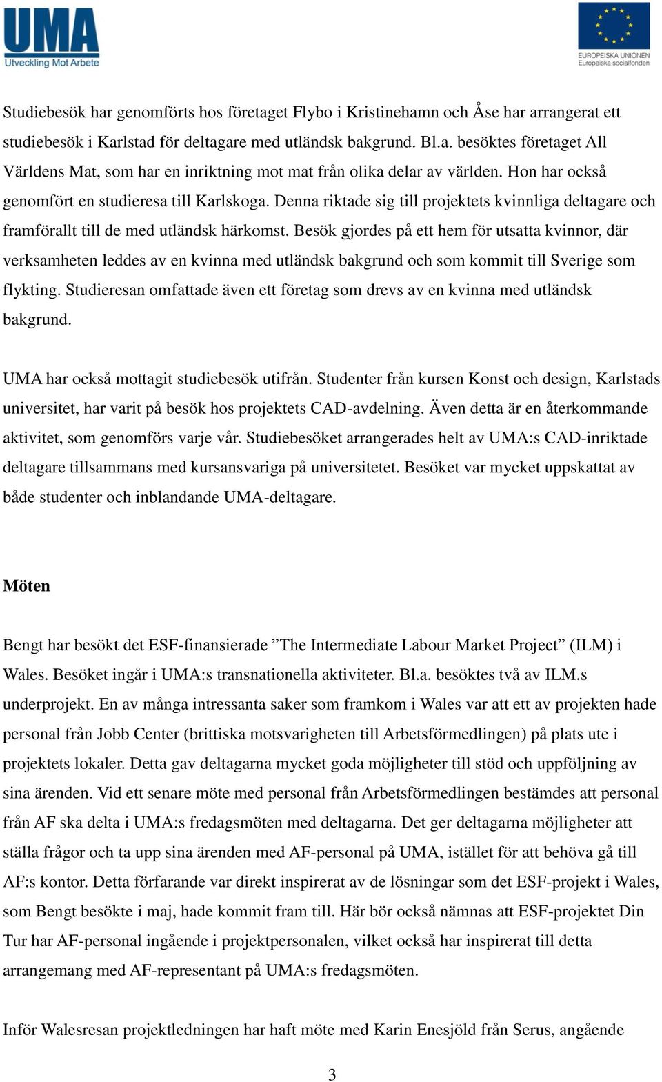 Besök gjordes på ett hem för utsatta kvinnor, där verksamheten leddes av en kvinna med utländsk bakgrund och som kommit till Sverige som flykting.