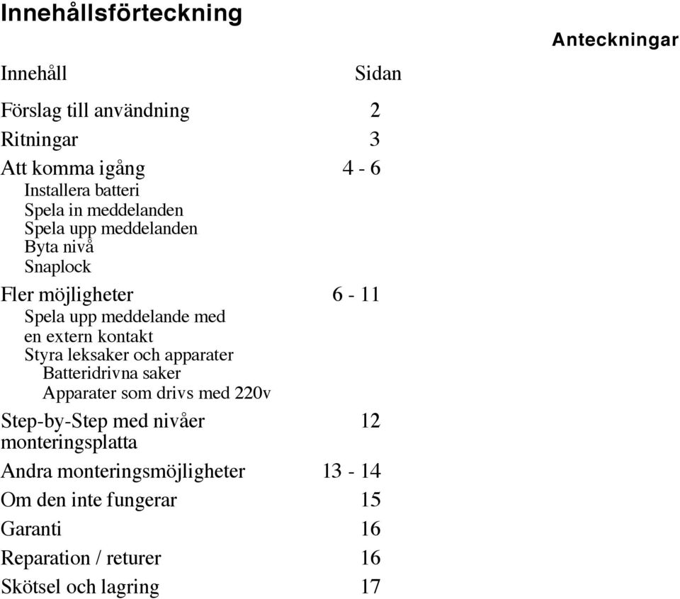 Styra leksaker och apparater Batteridrivna saker Apparater som drivs med 220v Step-by-Step med nivåer 12 monteringsplatta