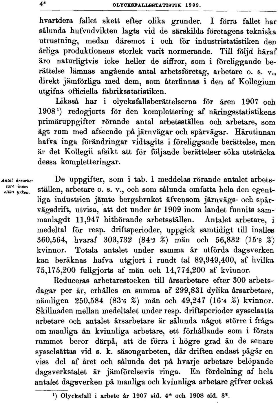 Till följd häraf äro naturligtvis icke heller de siffror, som i föreliggande berättelse lämnas angående antal arbetsföretag, arbetare o. s. v.