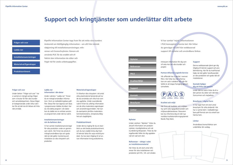 Genom att du genvägar till allt från webbaserad support till nyheter och användbara länkar.