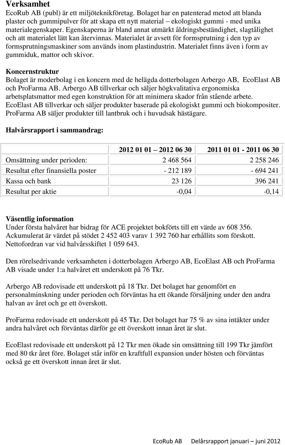 Egenskaperna är bland annat utmärkt åldringsbeständighet, slagtålighet och att materialet lätt kan återvinnas.