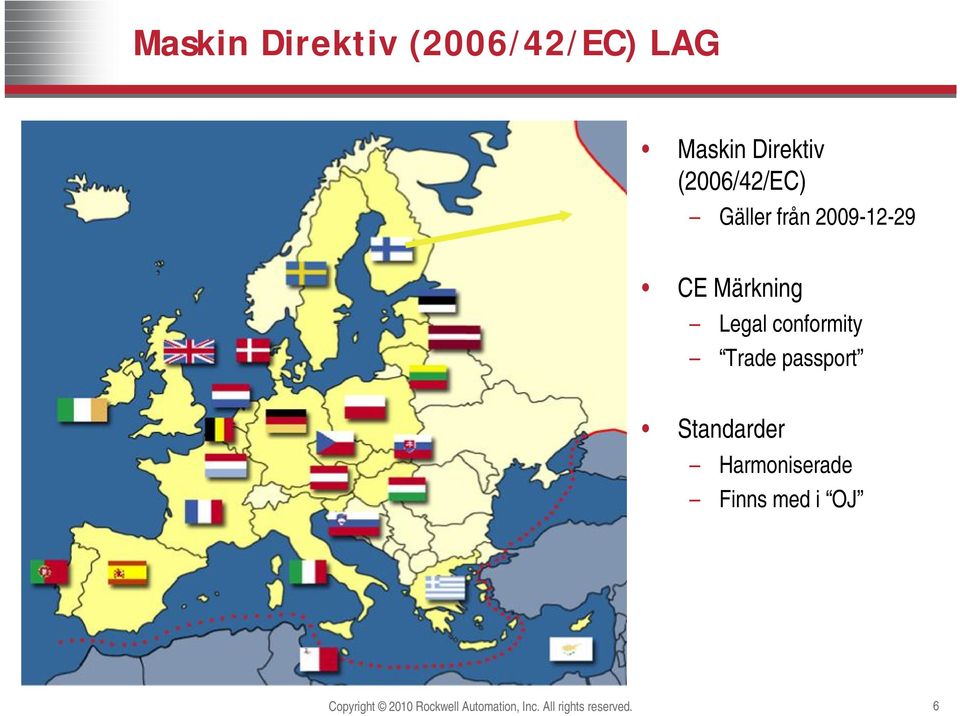 conformity Trade passport Standarder Harmoniserade Finns