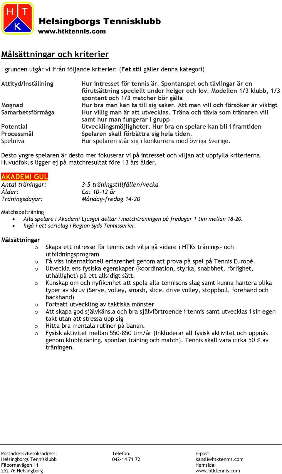 Spntanspel ch tävlingar är en förutsättning speciellt under helger ch lv. Mdellen 1/3 klubb, 1/3 spntant ch 1/3 matcher bör gälla Hur bra man kan ta till sig saker.