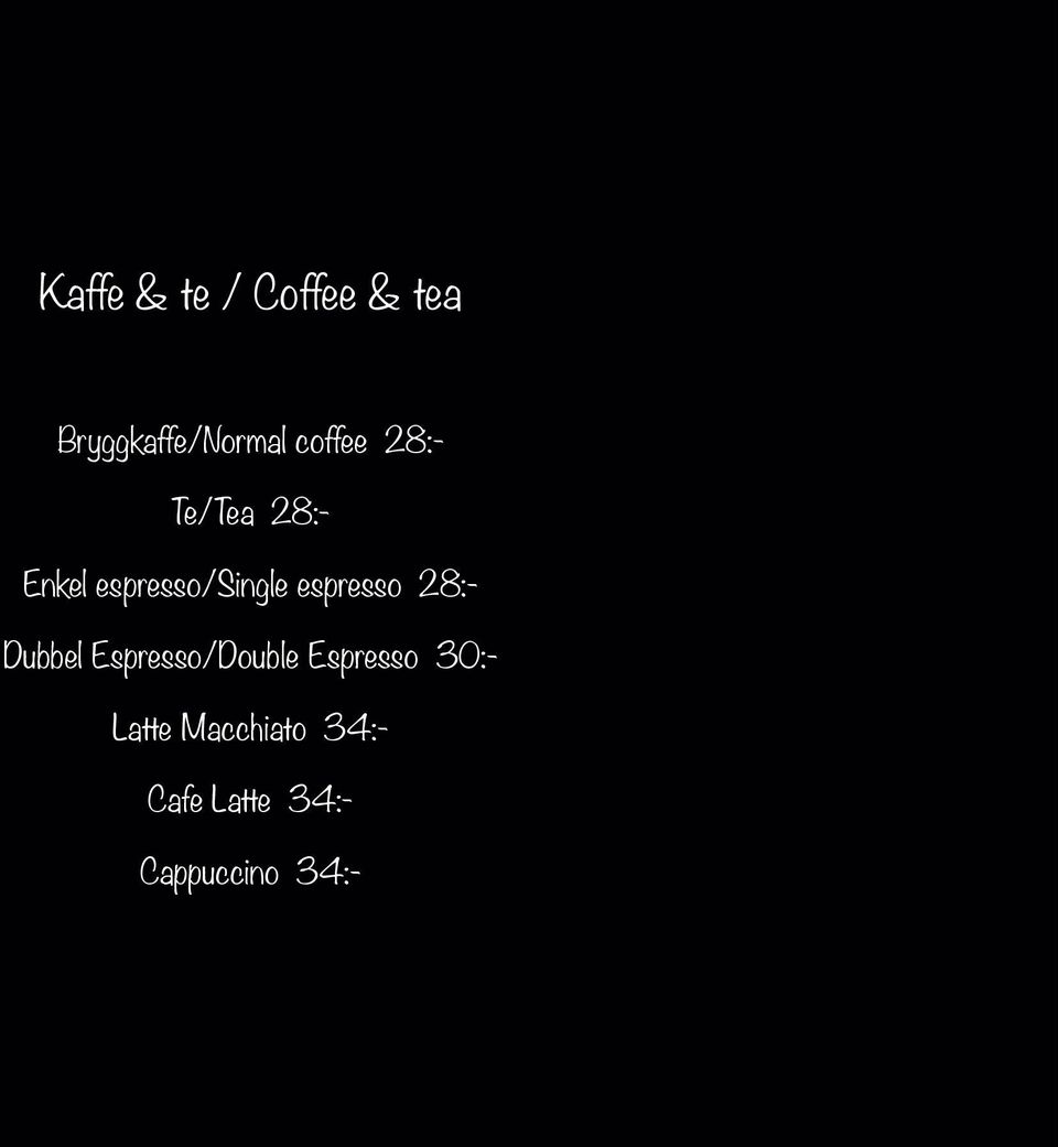espresso 28:- Dubbel Espresso/Double Espresso