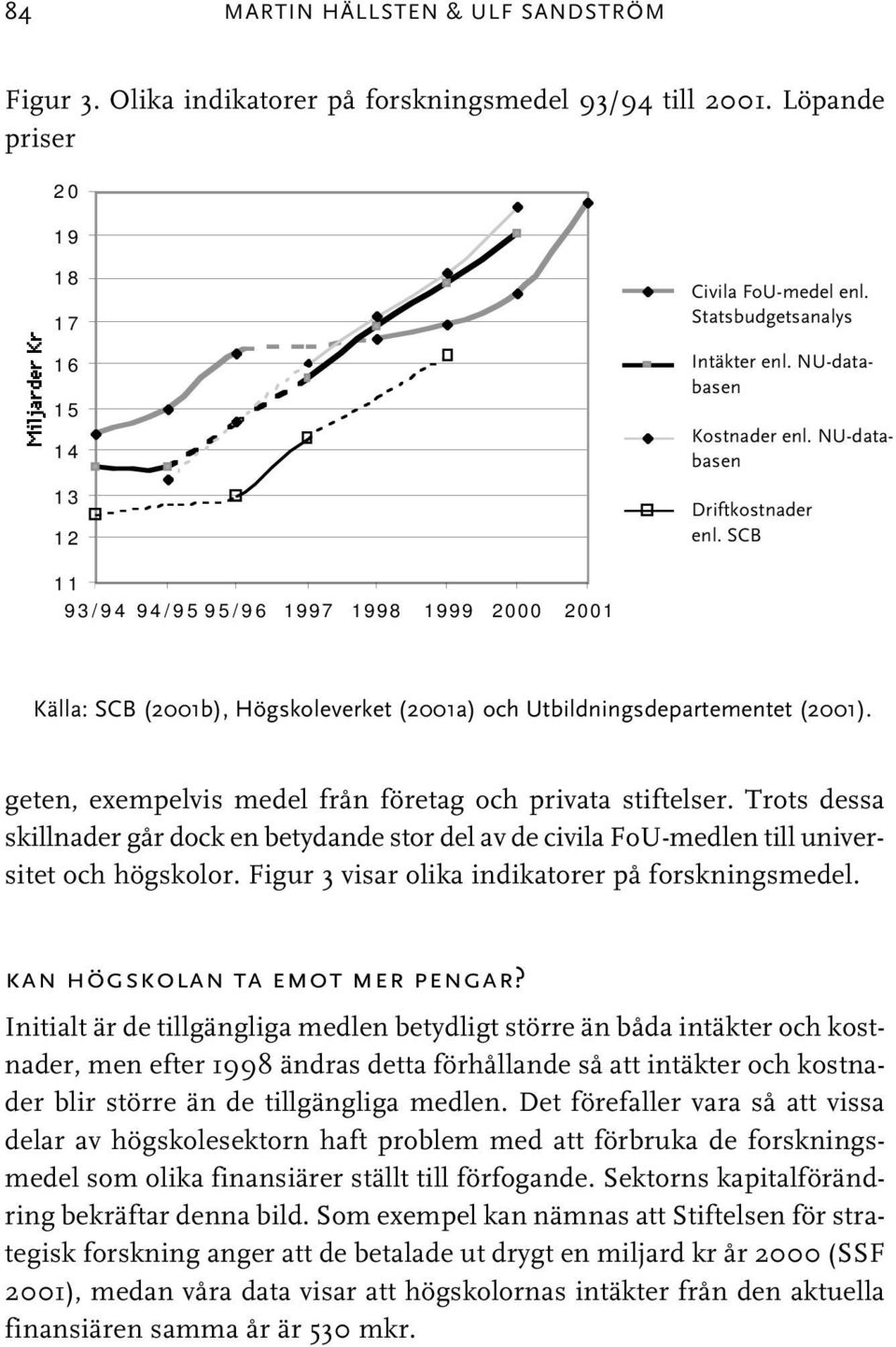 geten, exempelvis medel från företag och privata stiftelser. Trots dessa skillnader går dock en betydande stor del av de civila FoU-medlen till universitet och högskolor.