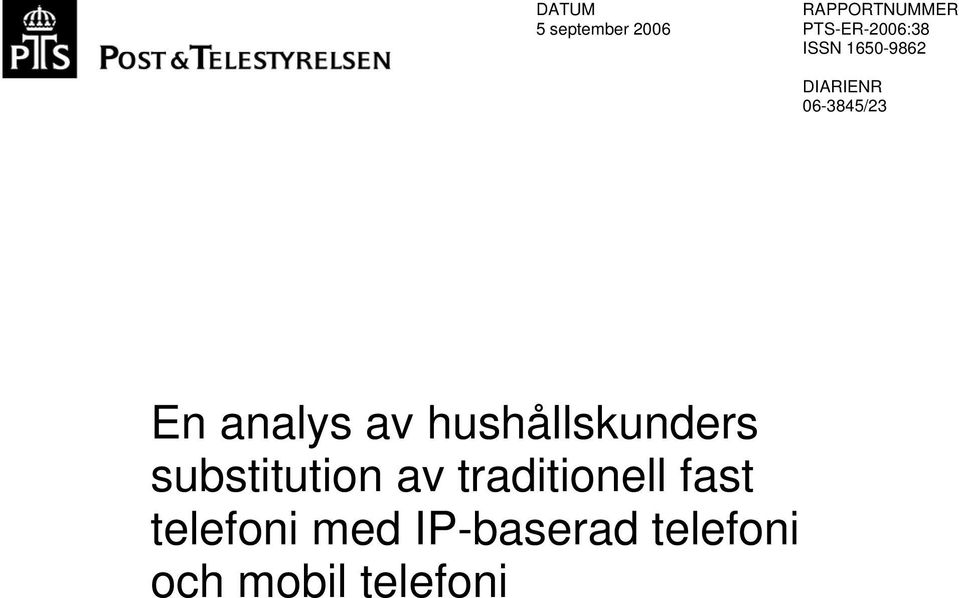 En analys av hushållskunders substitution av