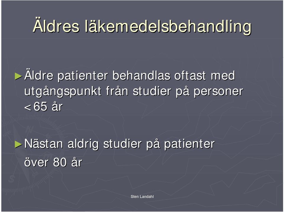 utgångspunkt från studier på personer