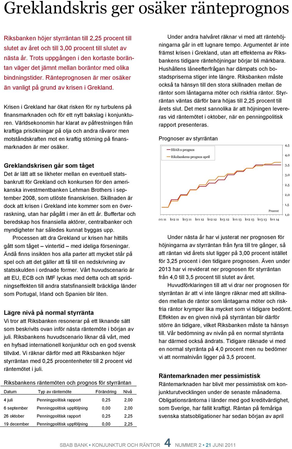 Krisen i Grekland har ökat risken för ny turbulens på finansmarknaden och för ett nytt bakslag i konjunkturen.