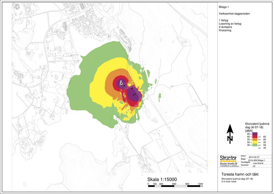 2014-02-27 2014-009 Bilaga 1 Lisa Granå LE Toresta hamn och täkt Skala 1:15000 0 150