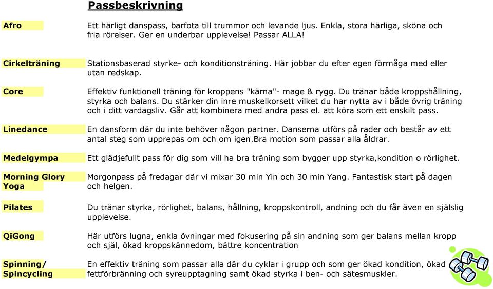 Effektiv funktionell träning för kroppens "kärna"- mage & rygg. Du tränar både kroppshållning, styrka och balans.