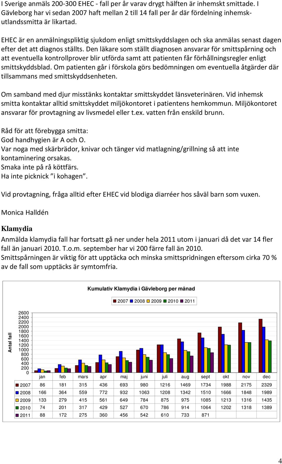 Den läkare som ställt diagnosen ansvarar för smittspårning och att eventuella kontrollprover blir utförda samt att patienten får förhållningsregler enligt smittskyddsblad.