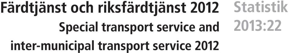 and inter-municipal transport