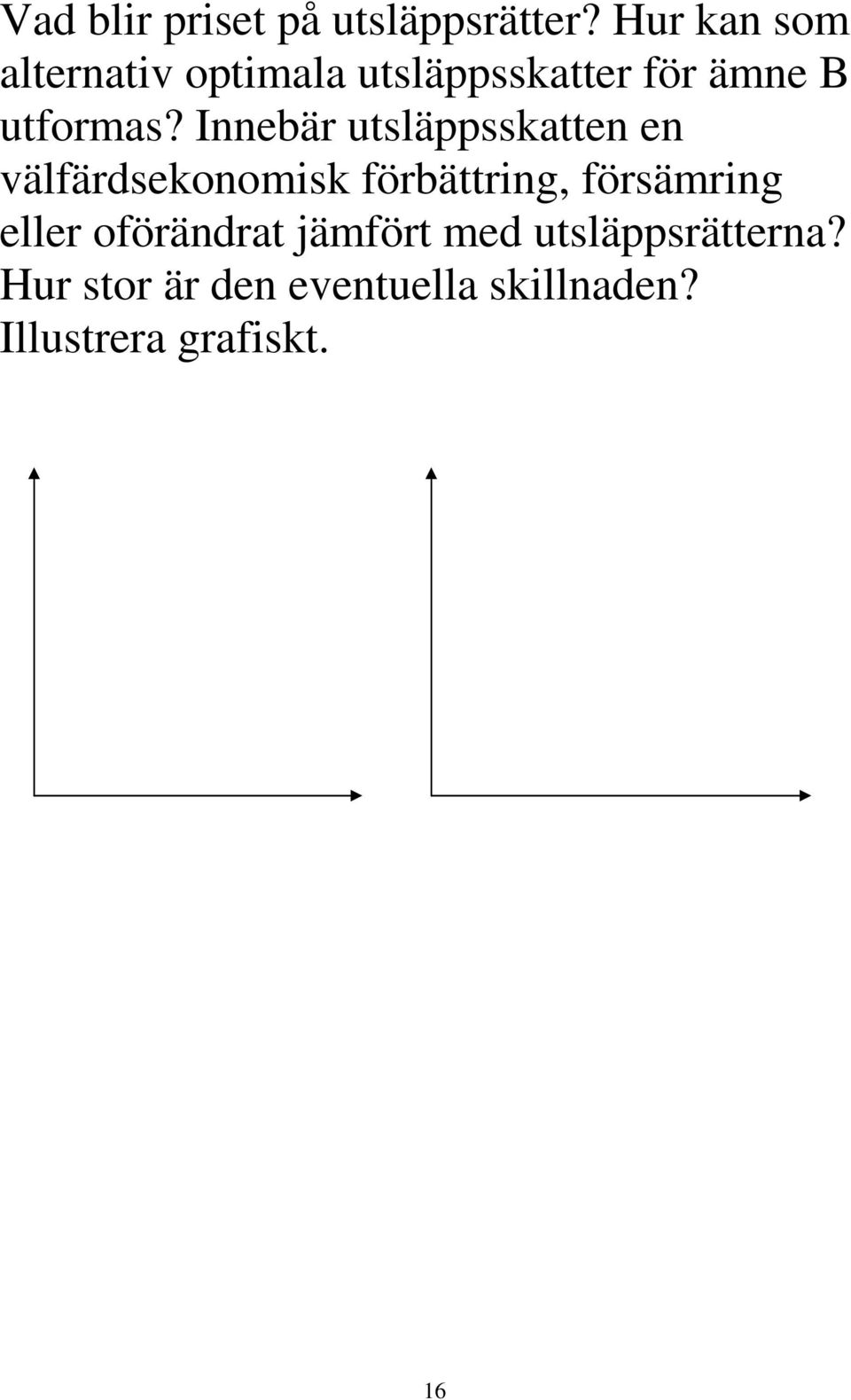 Innebär utsläppsskatten en välfärdsekonomisk förbättring, försämring