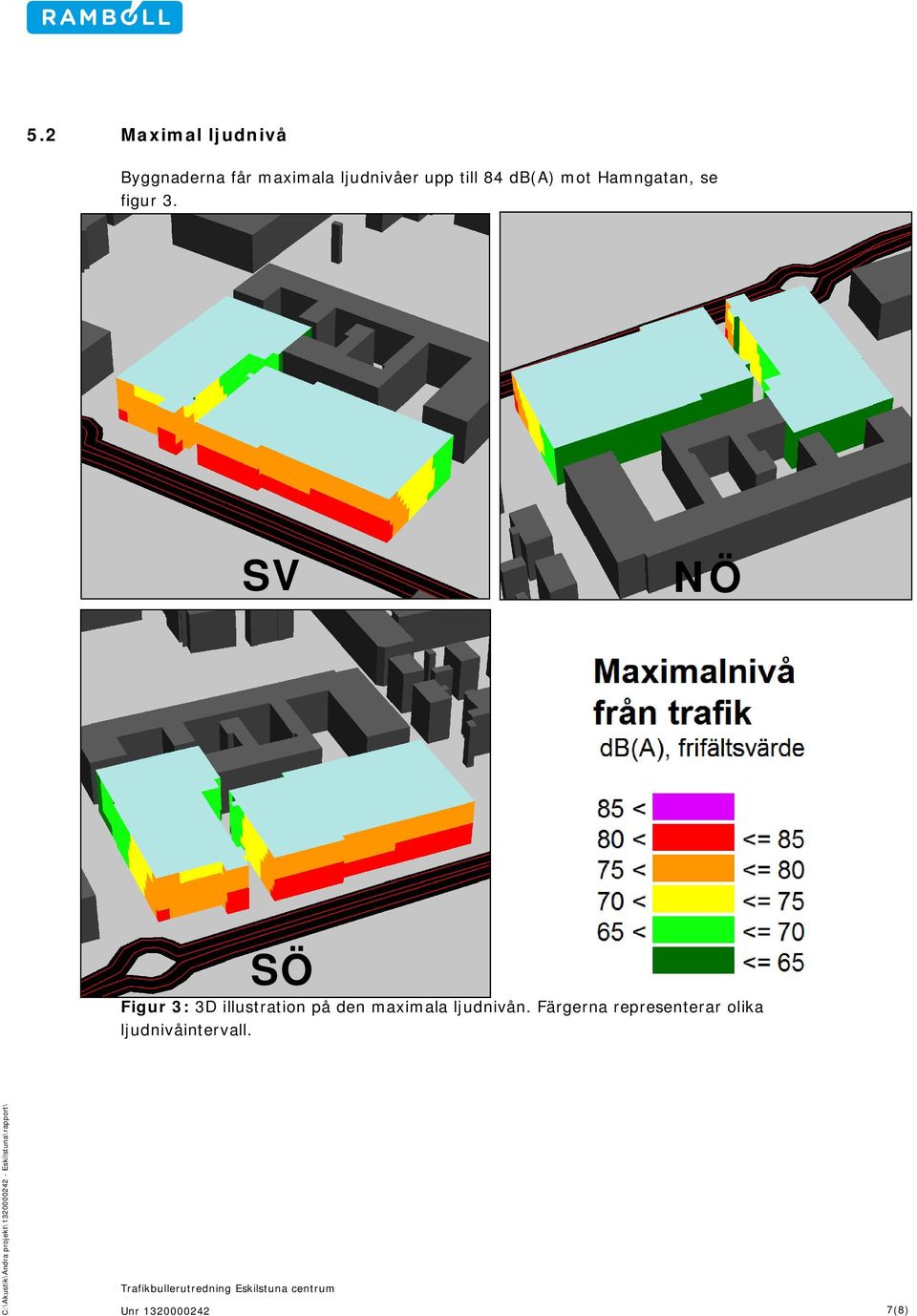 3. SV NÖ SÖ Figur 3: 3D illustration på den maximala