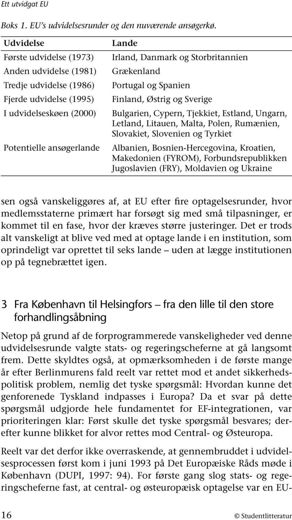 Grækenland Portugal og Spanien Finland, Østrig og Sverige Bulgarien, Cypern, Tjekkiet, Estland, Ungarn, Letland, Litauen, Malta, Polen, Rumænien, Slovakiet, Slovenien og Tyrkiet Albanien,