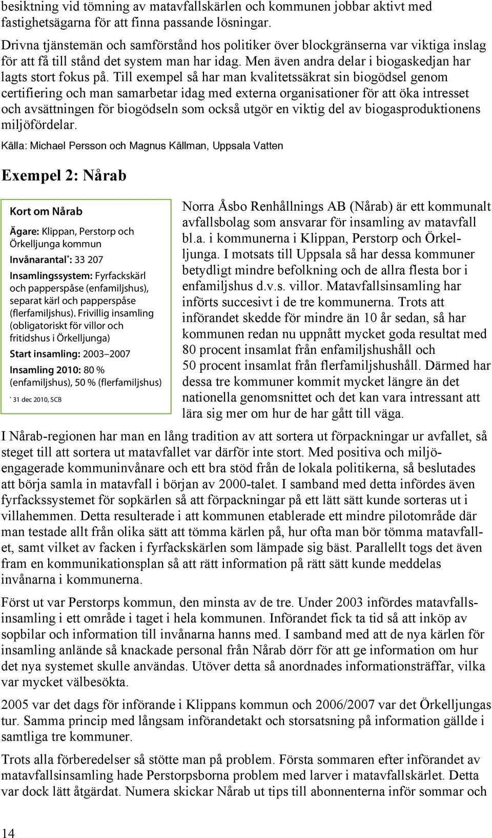 Till exempel så har man kvalitetssäkrat sin biogödsel genom certifiering och man samarbetar idag med externa organisationer för att öka intresset och avsättningen för biogödseln som också utgör en