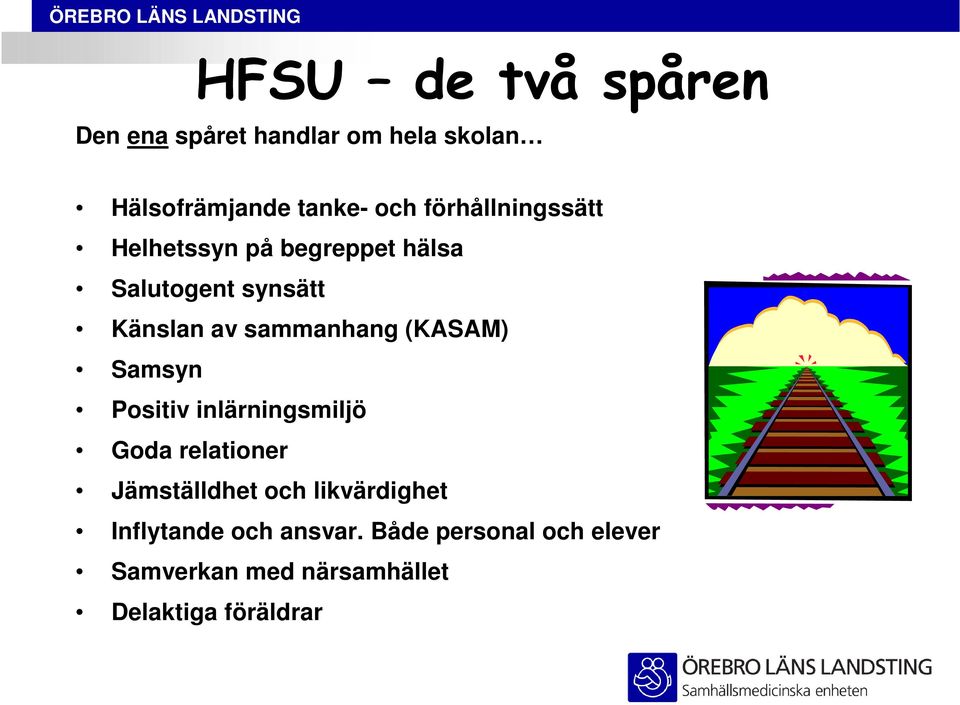 sammanhang (KASAM) Samsyn Positiv inlärningsmiljö Goda relationer Jämställdhet och