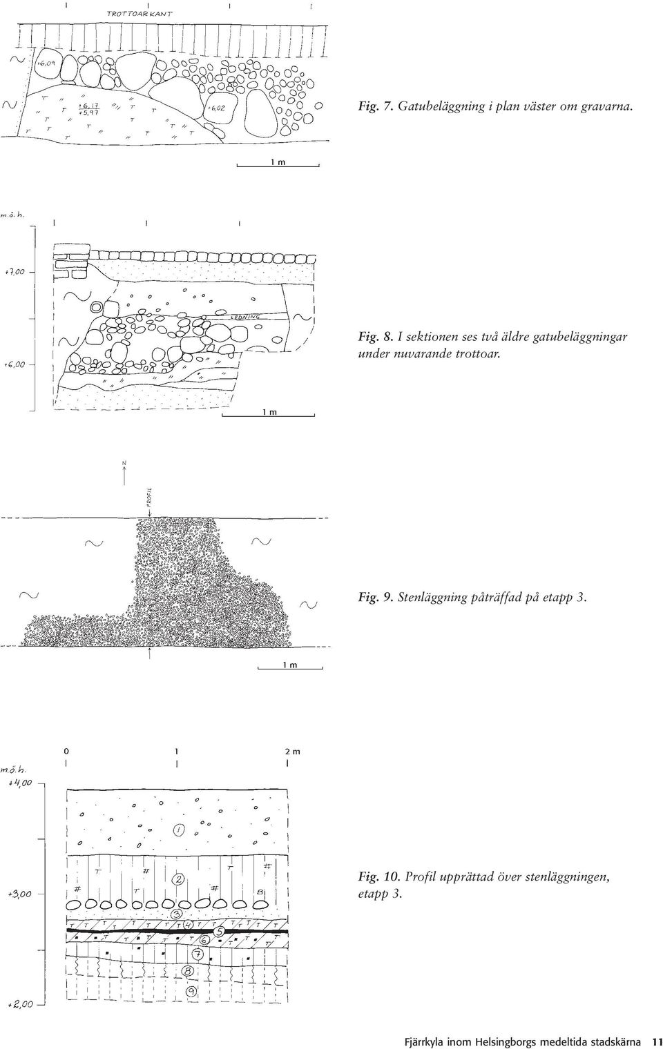 Fig. 9. Stenläggning påträffad på etapp 3. Fig. 10.