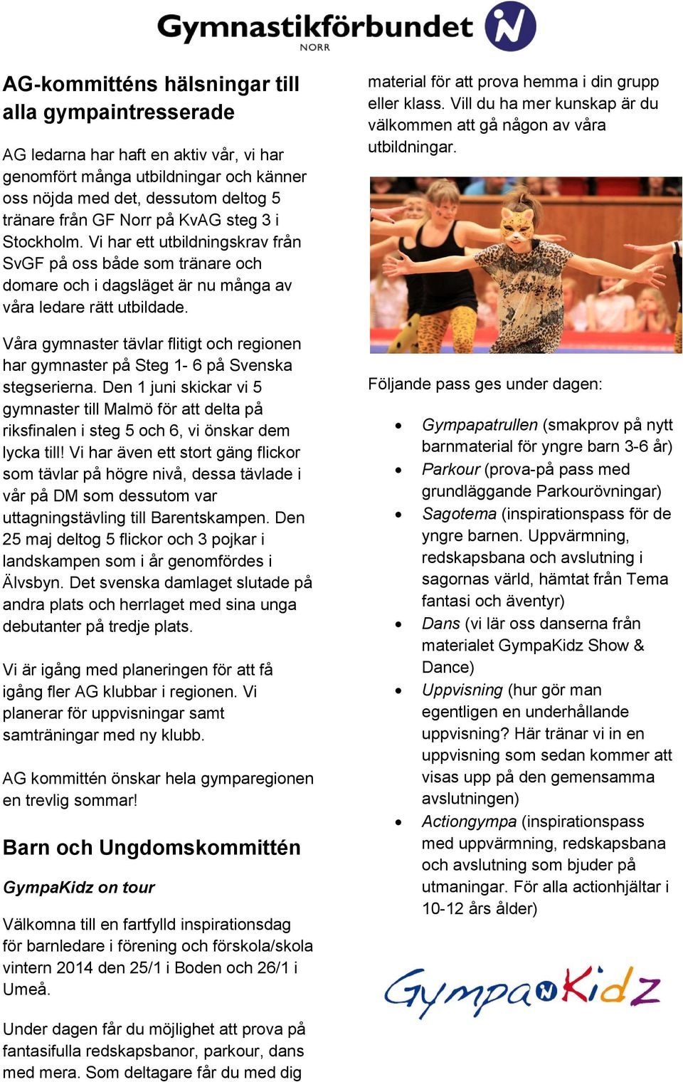 Våra gymnaster tävlar flitigt och regionen har gymnaster på Steg 1-6 på Svenska stegserierna.