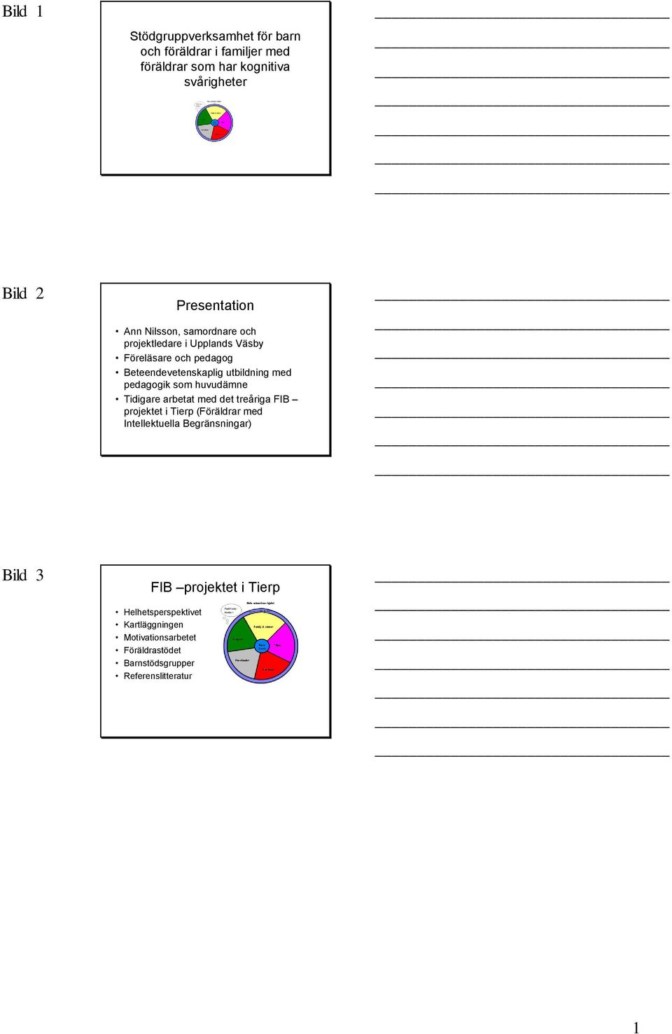 utbildning med pedagogik som huvudämne Tidigare arbetat med det treåriga FIB projektet i Tierp (Föräldrar med